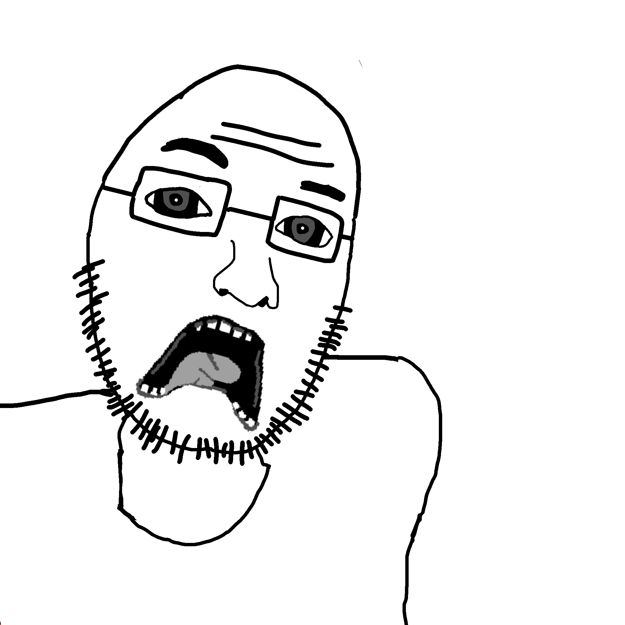 piperjak, soyak, doctos, doctos, bald, beard, black eyes, eyebrows, forehead lines, glasses