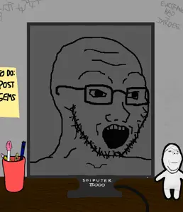 soyjaks on the 'puter.gif