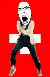 cobson, angry, animated, country, cross, dance, flag, full body, gangnam style, glasses