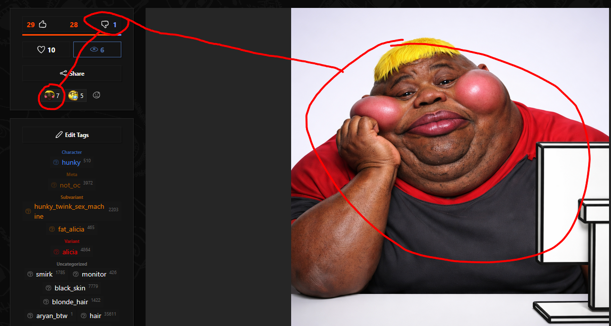 hunky, alicia, fat alicia, hunky twink sex machine, hunky twink sex machine, aryan btw, big lips, black eyes, black skin, blonde hair