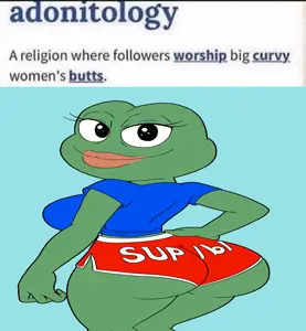 pepe, 1nas, adonitology, amphibian, animal, arm, ass, big lips, blue background, blue shirt