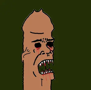 4chan meme, bbc, brown skin, creepy, horrifying, nigcock, nigger, old 4chan meme, pepe killer, scary