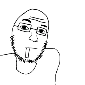 piperjak, bald, beard, eyebrows, eyes, forehead wrinkles, glasses, looking at you, one tooth, uncolored skin