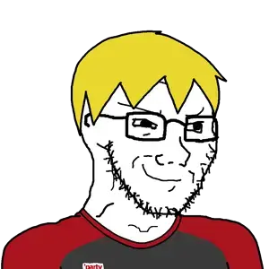nate higgers, soyak, soyak (smug), natejak, aliased, blonde hair, closed mouth, clothes, eyebrows, forehead lines