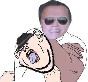 - soybooru.com - arm bernd bloodshot_eyes buff choke_hold chud chud's_hitman chudjak clothes ear glasses hair hand headlock makeup open_mouth pol_face soyjak strangling stubble template the_weak_should_fear_the_.png