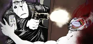 bernd, cobson, hornyson, punisher face, 3soyjaks, arm, bbc slut, blonde hair, blood, bloodshot eyes