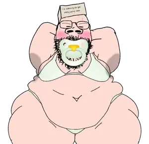 gapejak, babyjak, babyjak, bald, beard, bikini, blush, caca, clothes, explicit babyjak