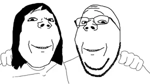 gapejak, annabelle, female gapejak, wholesome soyjak, femjak, no more brother wars, foidjaks, bald, eyebrows, eyes