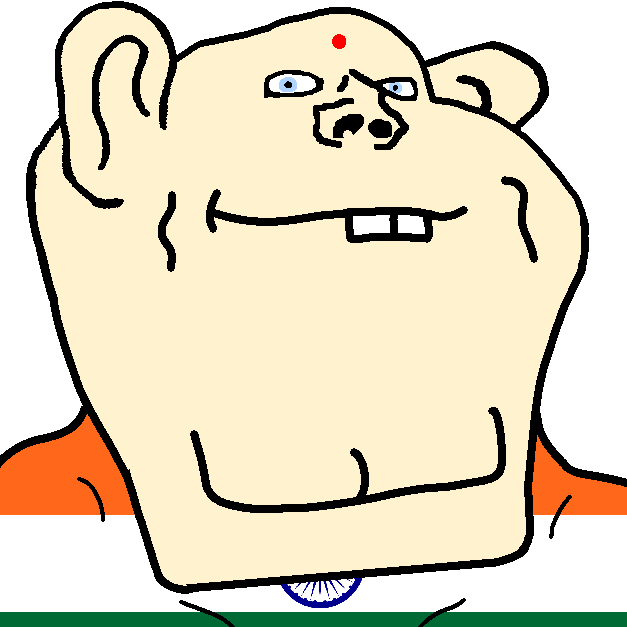 impish soyak ears, indiaaryan, indiamutt, aryan, a10 eyes, bald, big ears, buck teeth, buff, chin