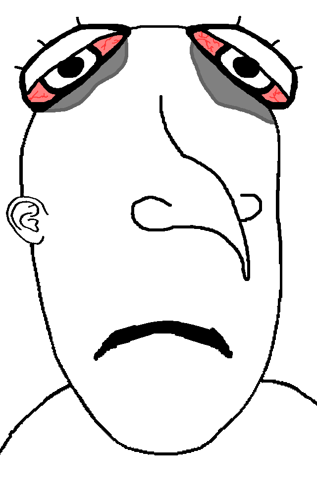 vlodson, nigger anal tonguing, aliased, big nose, bloodshot eyes, closed mouth, ear, eyebags, eyelashes, half body
