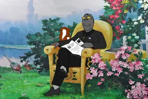 Sooty Soot in his garden.png