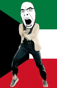 cobson, angry, animated, country, dance, flag, gangnam style, glasses, kuwait, open mouth