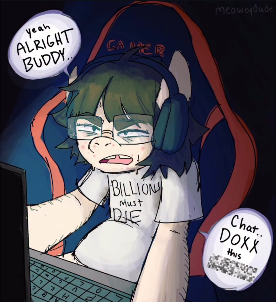 chudjak, animal, billions must, billions must die, chair, clothes, delete this nas, drawn background, gamer, gamer chair