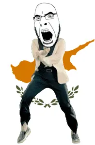 cobson, angry, animated, country, cyprus, dance, flag, gangnam style, glasses, open mouth