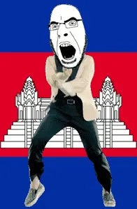 cobson, angry, animated, cambodia, country, dance, flag, gangnam style, glasses, open mouth