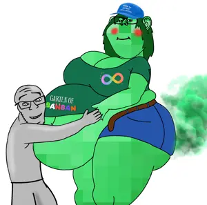 femerald, feraljak, impish soyak ears, impish hoe, bbw, belly, big belly, brap, fart, fat
