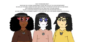 64893 - soybooru.com - 3soyjaks asian black_skin chudjak_brothers glasses looking_at_you necklace neutral sanrio soychang soyjak soylent_(banana) soylent_(cacao) soylent_(creamy_chocolate) soyniqua soytan.png