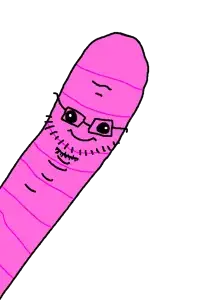 unknown, 1soyjak, bald, eye, glasses, half body, pink skin, stubble, worm