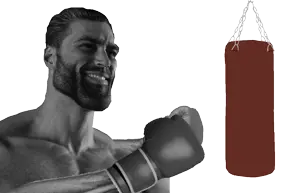 Gigachad punching bag gif.gif