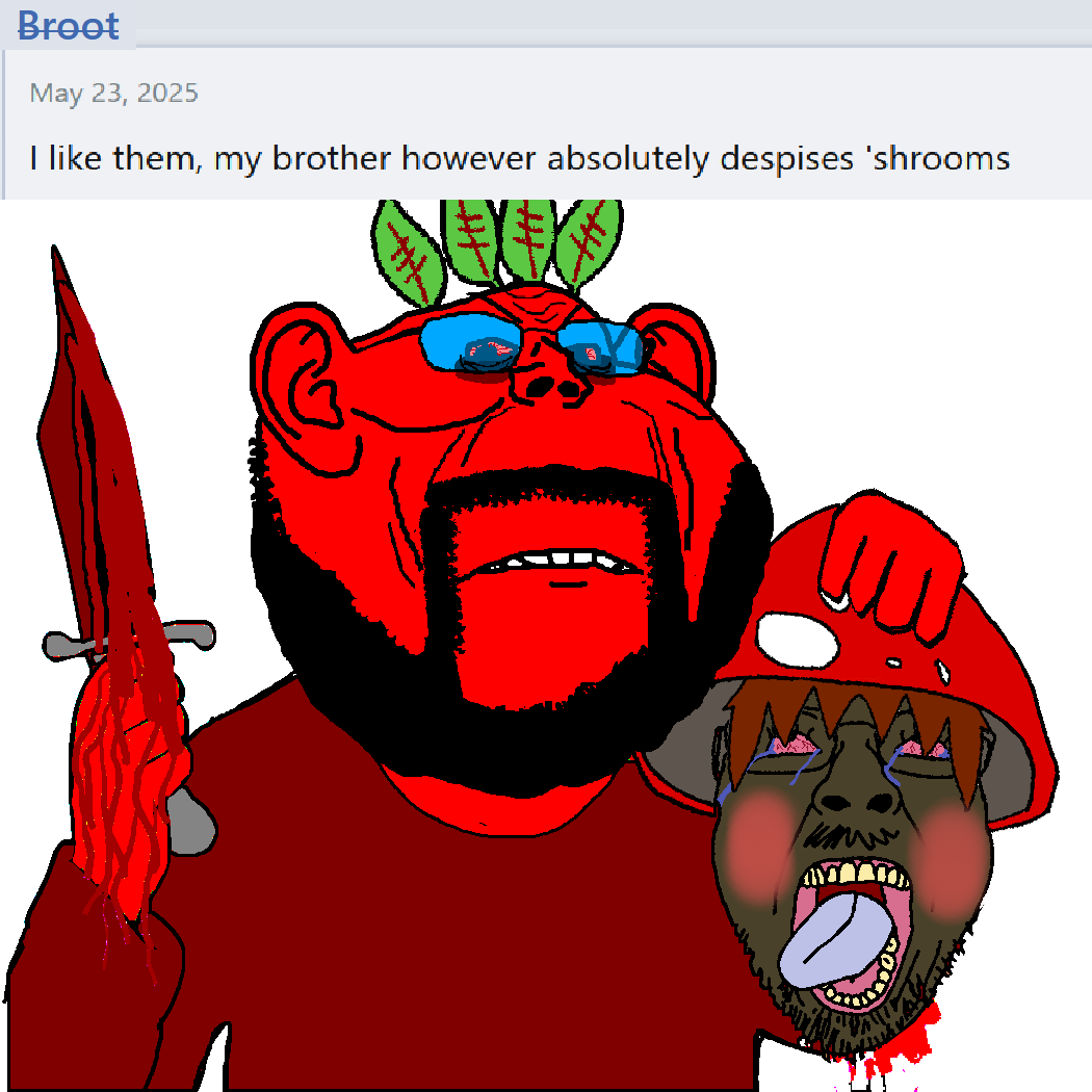 bernd, impish soyak ears, ack, admin, angry, beard, beetroot, black skin, blood, broot's brother