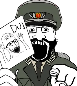markiplier soyjak, science lover, 2soyjaks, arm, beard, cap, clothes, collar tabs, communism, east germany