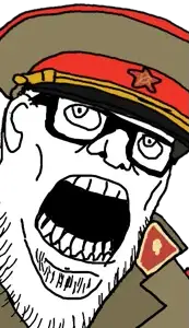 stu, cap, clothes, collar tabs, communism, epaulettes, glasses, hammer and sickle, hat, kgb