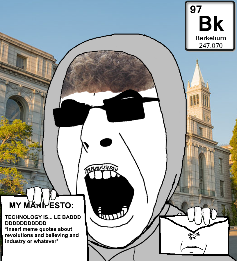 cobson, impish soyak ears, 2soyjaks, angry, berkelium, chemistry, clothes, college, element, frown