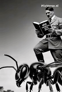 gigachad, gigafly, adolf hitler, animal, animated, bug, fly, flying, gigabee, gigahitler