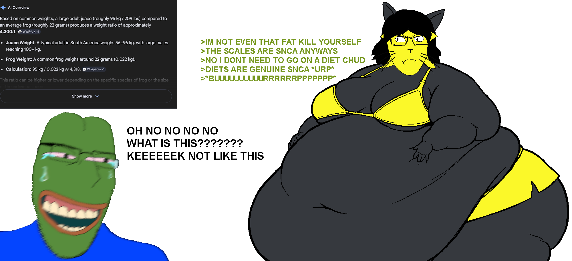 pepe, cobson, feraljak, female feraljak, nucob, femjak, oh my god she is so attractive, 2soyjaks, amphibian, angry