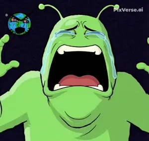 PixVerse_V6_Image_Text_360P_the_green_alien_is(1).mp4