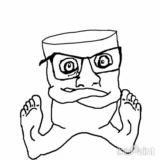feraljak, condiment, feraljak (crazed), animated, crazed, crossed arms, drink, drinking straw, empty, feet