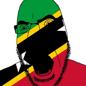 cobson, angry, country, flag, glasses, open mouth, saint kitts and nevis, soyjak, star, stubble