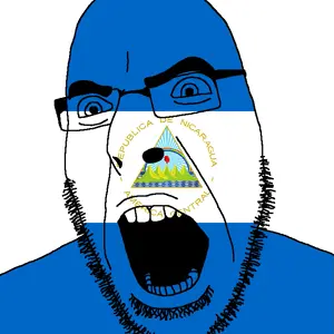 cobson, angry, country, flag, glasses, nicaragua, open mouth, rainbow, soyjak, spanish text