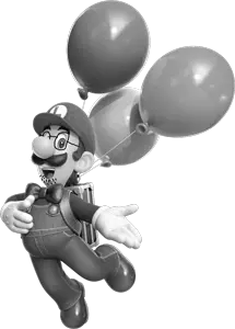 luigi, mario, luigijak, balloon, glasses, nintendo, stubble, video game, super mario