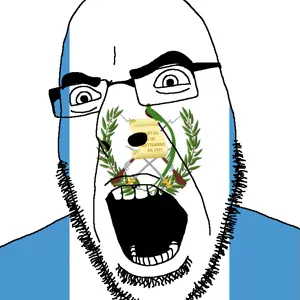 cobson, angry, country, flag, glasses, guatemala, open mouth, rifle, soyjak, spanish text