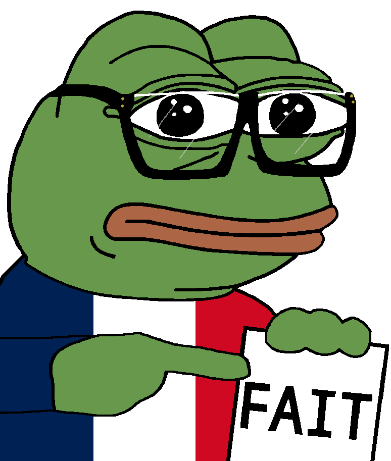 pepe, amphibian, animal, closed mouth, clothes, fact, flag, france, french, french text