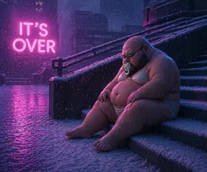 gapejak, babyjak, babyjak, bald, beard, bikini, caca, city, crying, depressed