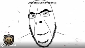 cobson, animated, beard, eyebrows, eyes, glasses, movavi, music, music video, teeth