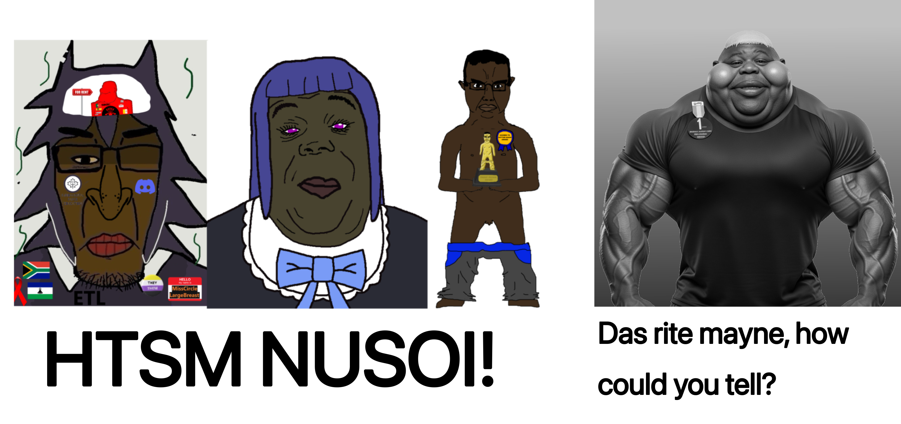 chauvin, bernkastel, esl fnf pedo, gigachad, happy merchant, hunk, hunky, miss circle, alicia, chudjak