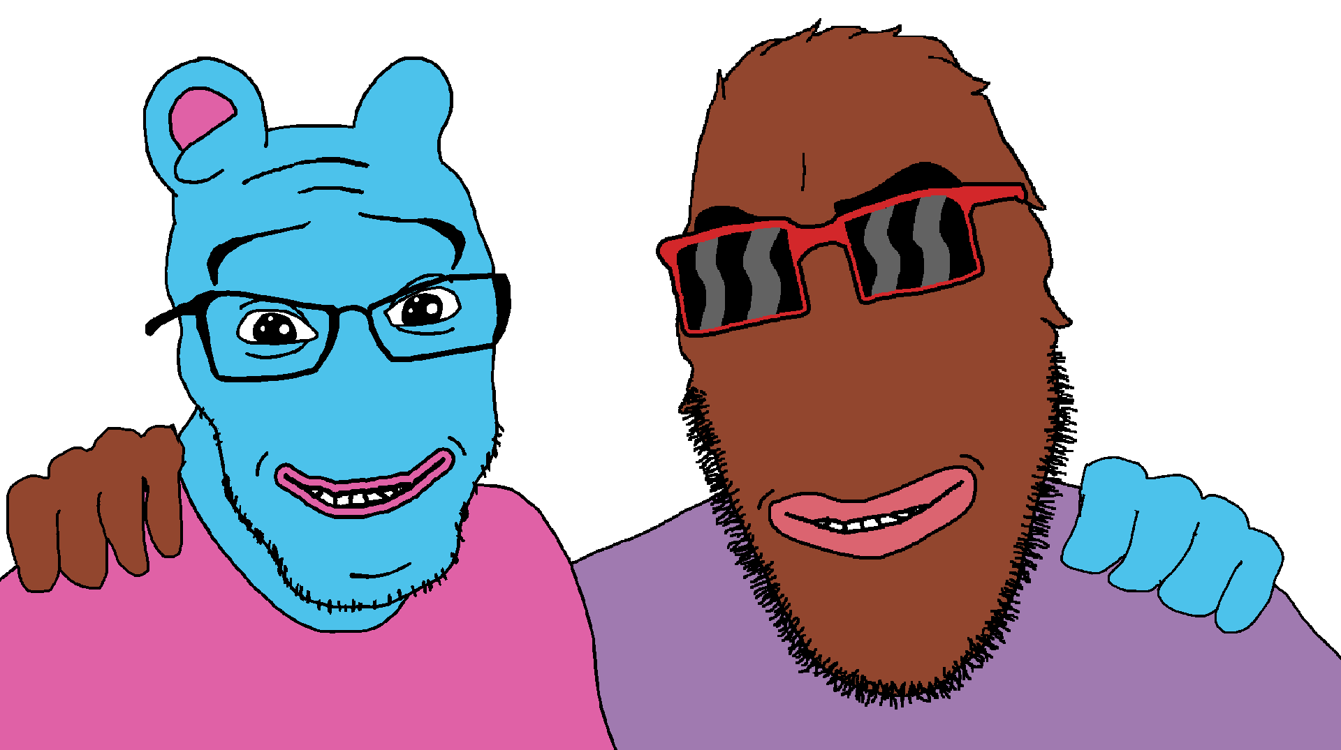 blepe, pepe, cobson, feraljak, cobwolf, feralbrett, wholesome feraljak, no more brother wars, 2soyjaks, blue skin