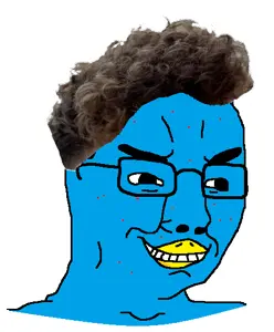 chudjak, x immigrants, animal, beak, bird, blue, closed mouth, glasses, hair, smug