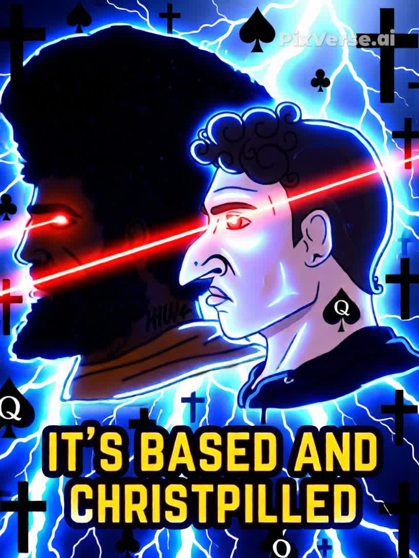black tradcath, yes chad, it's based and christpilled, christianity, closed mouth, cross, laser eyes, lightning, maximus, me a black tradcath