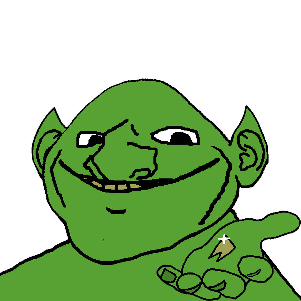 gapejak, impish soyak ears, gremlin, ishish soyak ears, wholesome soyjak, fusionjaks, aliased, bald, balding, big eyes