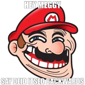mario, trollface, clothes, hat, mario hat, nintendo, open mouth, smile, teeth, video game