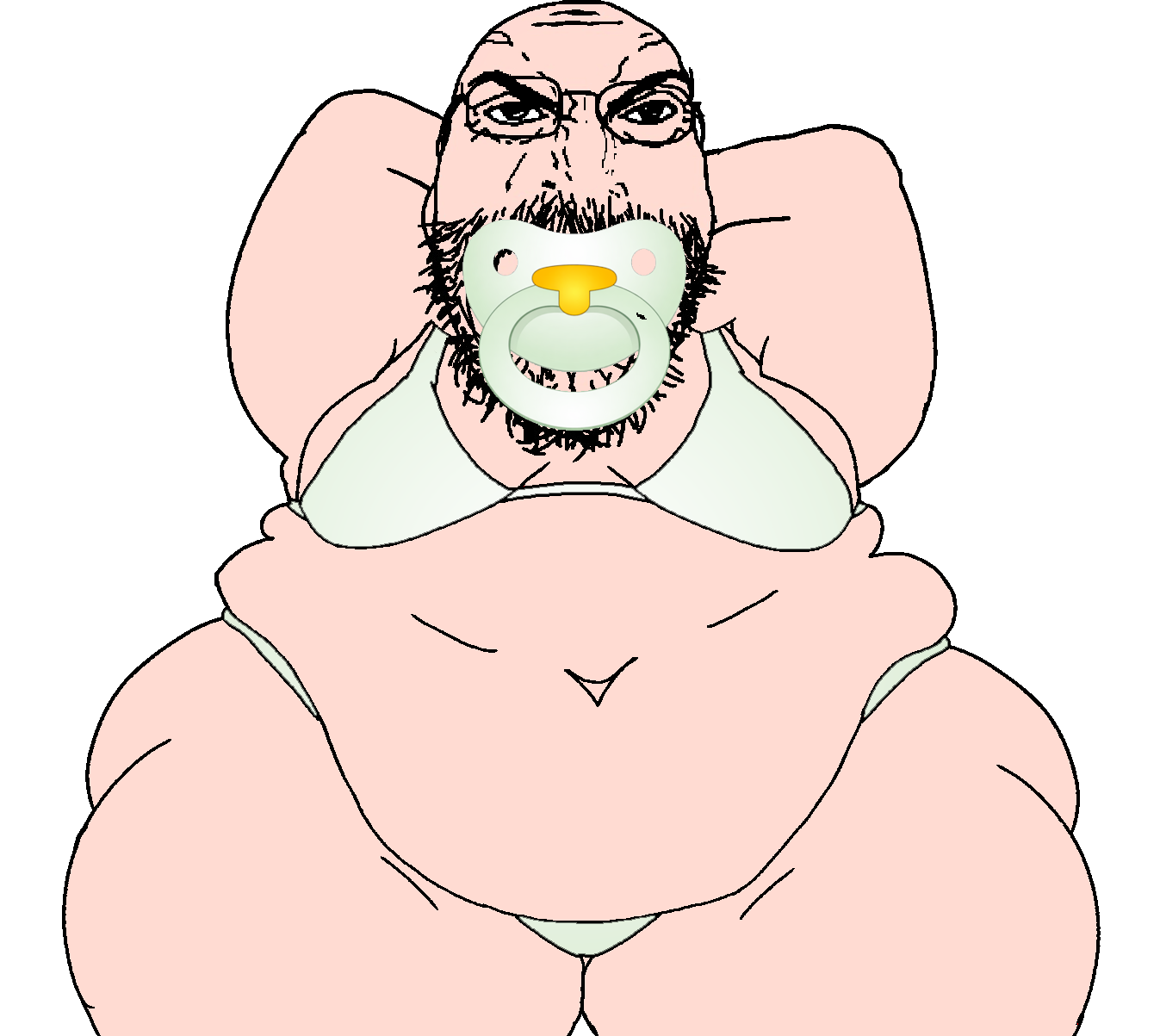 gapejak, babyjak, babyjak, punisher face, 1soyjak, baited everyone award, bald, bbw, closed mouth, explicit babyjak