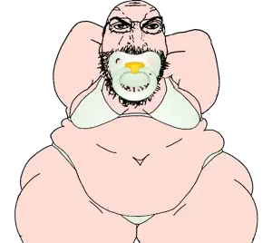 gapejak, babyjak, babyjak, punisher face, 1soyjak, baited everyone award, bald, bbw, closed mouth, explicit babyjak