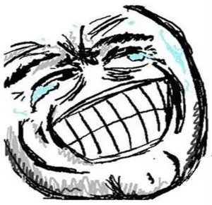 /v/, 4chan, 4chan meme, kekking, laughing, meme, never ever, oh no no no, tear, teeth