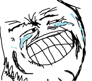 /v/, 4chan, 4chan meme, kekking, laughing, meme, never ever, oh no no no, tear, teeth