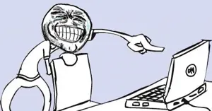 /v/, 4chan, 4chan meme, clenched teeth, kekking, laughing, meme, monitor, never ever, oh no no no