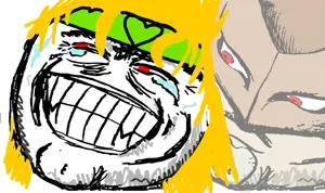 /v/, 4chan, 4chan meme, kekking, laughing, meme, never ever, oh no no no, tear, teeth